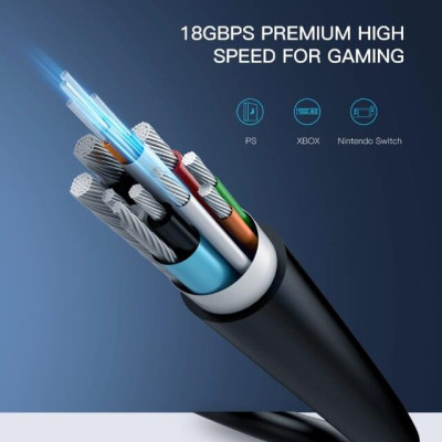 Ugreen UG50717HD132TK 10M màu Đen Cáp tín hiệu HDMI chuẩn 2.0 sợi quang cao cấp - HÀNG CHÍNH HÃNG