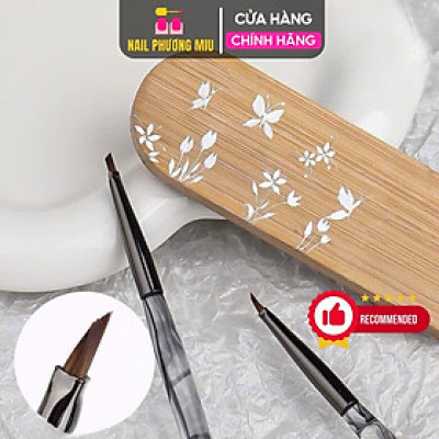 Cọ Tam Giác Vẽ Nail Cán Trong, Cọ Đầu Chéo, Đầu Xéo Đầu Nhỏ, Cọ Vẽ Nail, Hoa, Lá Tiện Lợi