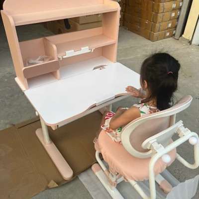 Bộ bàn ghế học sinh thông minh chống cận điều chỉnh cao thấp tay quay Tundo CTIRSP80 kèm đèn ngang 80cm