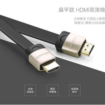 Ugreen UG10263HD123TK 5M màu Đen Cáp tín hiệu HDMI chuẩn 2.0 cáp dẹt đầu bọc hợp kim - HÀNG CHÍNH HÃNG