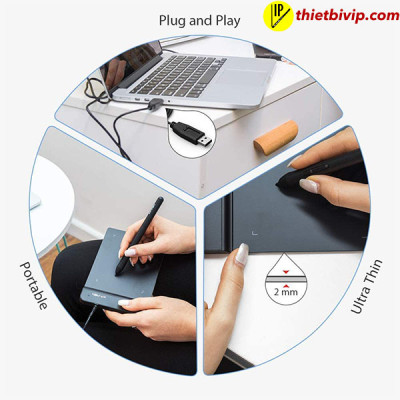 Bảng Vẽ Điện Tử XP-Pen Star G430S Siêu Mỏng Lực Nhấn 8192 Chơi OSU, Ký Tên Điện Tử - Hàng Chính Hãng