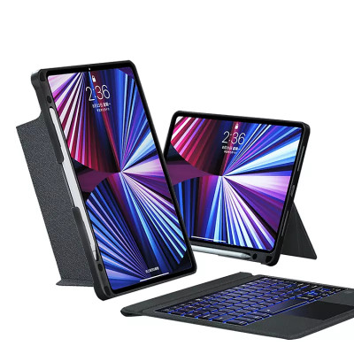 Bao Da Bàn Phím iPad Air 6 11 inch M2 Bluetooth WIWU Mag Touch - Có Đèn Led, Trackpad Mượt, Tháo Rời Linh Hoạt - Hàng Chính Hãng