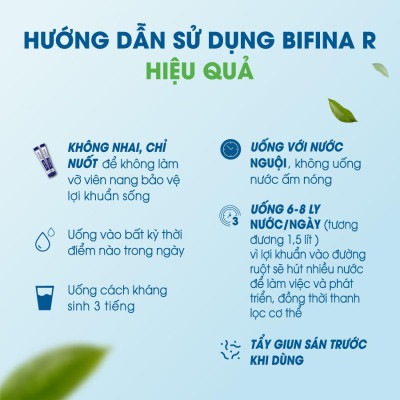 Bifina Nhật Bản loại R - Bổ sung lợi khuẩn hỗ trợ tiêu hoá khoẻ - Lẻ 1 Gói (không có hộp)