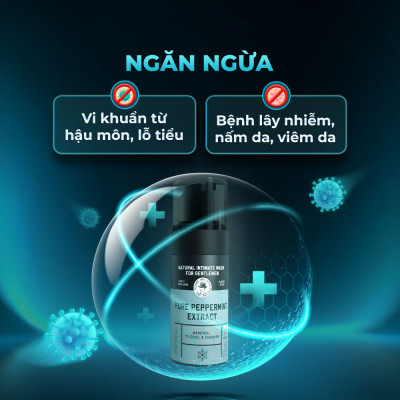 [Chai 100ml] Dung dịch vệ sinh nam hương bạc hà tươi mát - Shell Pure Peppermint Extract