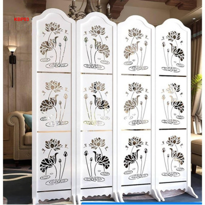 BÌNH PHONG HOA SEN CÓ KỆ 4 CÁNH - BÌNH PHONG HOA VĂN