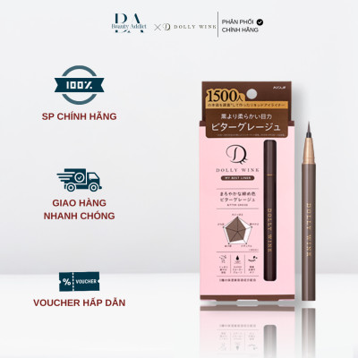Bút kẻ mắt nước màu xám đậm - Koji Dolly Wink My Best Liner Bitter Greige