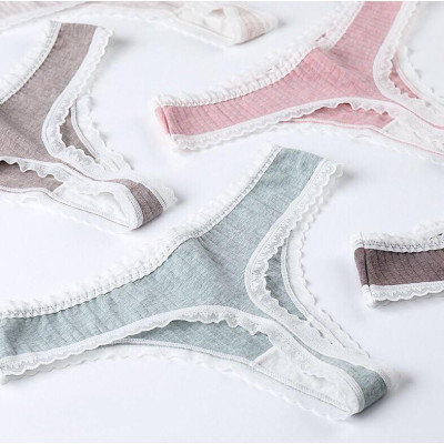 Quần Lọt Khe Cotton Viền Ren ( Mã SP B6610)