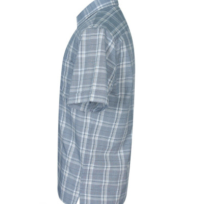 Áo sơ mi nam KHATOCO ngắn tay kẻ caro A1MN468T2-CNCR192-2411-N