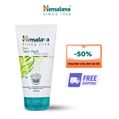 Mặt Nạ Đất Sét Lá Neem Đẩy Mụn Ẩn Hút Dầu Thừa Himalaya Neem Face Pack 150ml