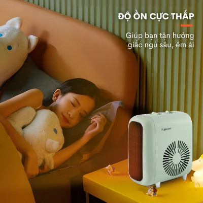 Quạt sưởi gốm ấm Mini nhập khẩu không khô da Fujihome, Hàng Chính hãng bảo hành 2 năm