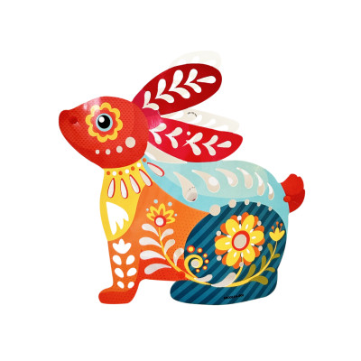 Lồng đèn trung thu Happy KiBu - Lồng đèn sáng tạo, Ánh sáng đêm trăng hình Thỏ