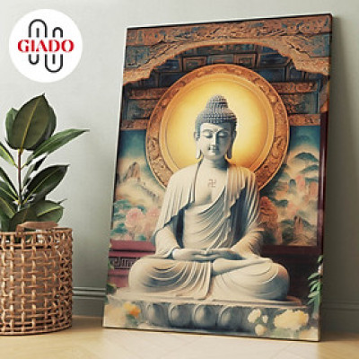 Tranh ảnh thờ treo tường hoặc tranh để bàn mẫu Phật A Di Đà thiền định