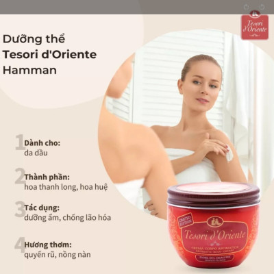 Kem dưỡng thể hương nước hoa Thanh Long Tesori d