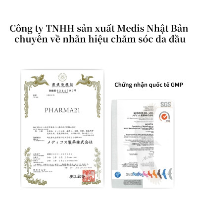 Dầu gội sạch gàu Pharma 21 Nhật Bản Dầu gội đầu chống gàu, sạch gàu & hết ngứa da đầu - Chai 600ml