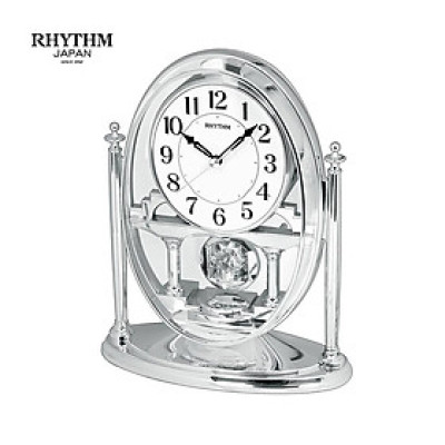 Đồng Hồ Để Bàn Rhythm CRP609WR19 - Bạc (19.3 x 24.1 x 9.0 cm)