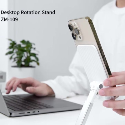 Giá đỡ kệ đỡ cho điện thoại xoay 360 độ hiệu WIWU Destop Rolation Stand ZM-109 - thay đổi chiều cao, xoay mọi góc độ, gấp gọn gàng khi không sử dụng - Hàng nhập khẩu