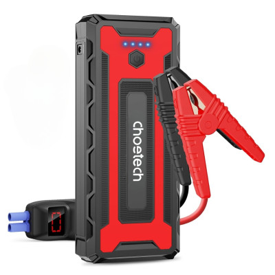 Bộ kích nguồn tô tô Choetech TC0009 2000A sạc pin cầm tay dung lượng 16000mAh tích hợp đèn Led 3 chế độ (Hàng chính hãng)