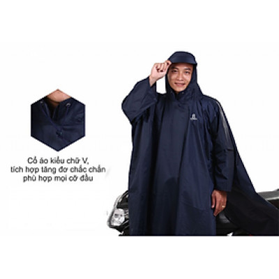 Áo Mưa Rando Poncho Vải B - APNS-20 - Xanh Đen