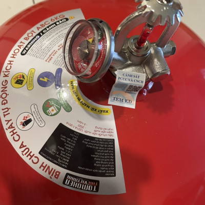 Bình cầu chữa cháy tự động Tomoken 6kg có kiểm định 