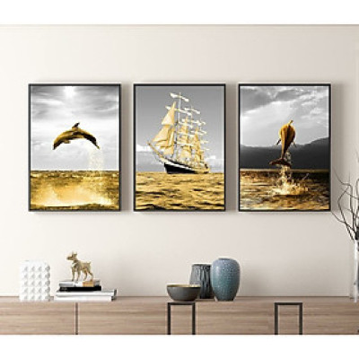 Tranh ghép nghệ thuât vũ điệu biển cả THD01(30x40x3 tấm)