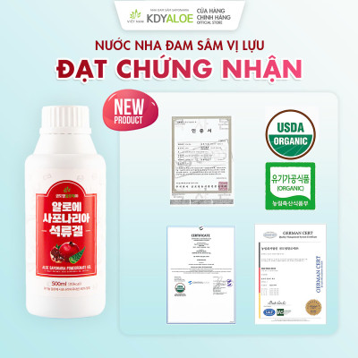 COMBO 2 CHAI NƯỚC NHA ĐAM SÂM VỊ LỰU HỮU CƠ KDY ALOE