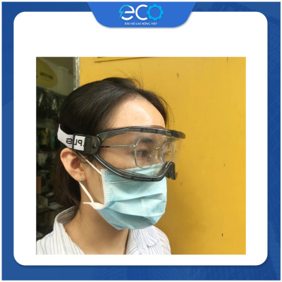 Kính bảo hộ chống hóa chất mắt kính chống bụi, chống đọng sương, ôm theo dáng mặt