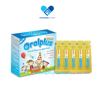 Siro ăn ngon Oralplus Gold New DHT Hộp 20 ống 10ml - Hỗ trợ bổ sung vitamin và khoáng chất thiết yếu cho cơ thể - Châu Ngân Pharma