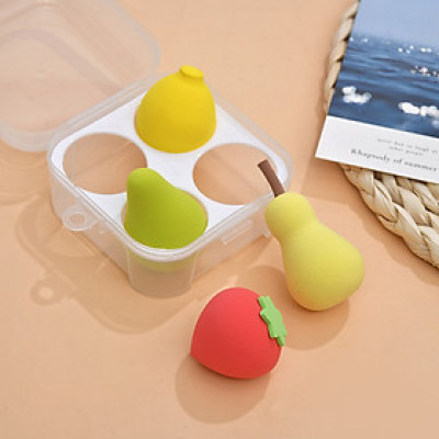 Combo hộp bông tán phấn 4 món , mút tán phấn siêu mềm mại hình giọt nước , có độ đàn hồi cao , dẻo ,không bị biến dạng ,nhiều màu sắc cute xinh xắn đáng yêu