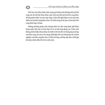 Sách - 100 Mẹo Nuôi Và Chăm Sóc Thú Cưng - Chu Truyền Lâm - VIETNAMBOOK