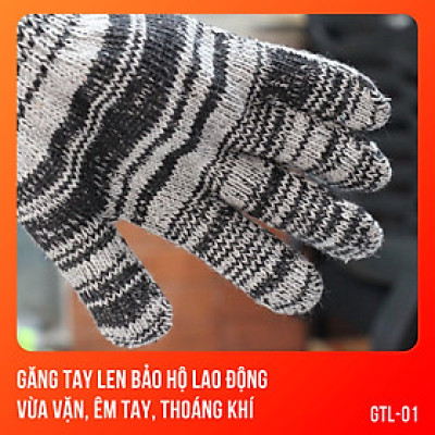 Găng tay len bảo hộ, vừa vặn, êm tay, thoáng khí