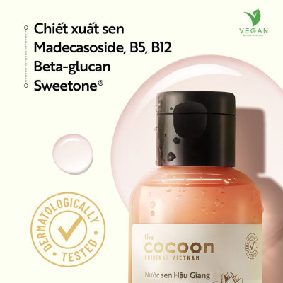 Toner nước cân bằng da SEN Hậu Giang cocoon 310ml Thuần Chay