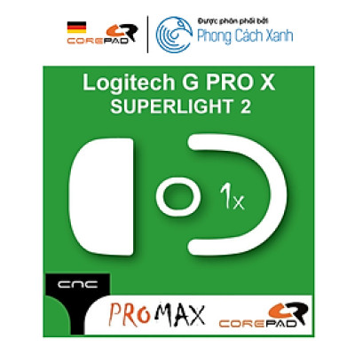 Feet chuột PTFE Corepad CNC milled Skatez PRO MAX dành cho Logitech G PRO X SUPERLIGHT 2 (1 bộ) - Hàng Chính Hãng