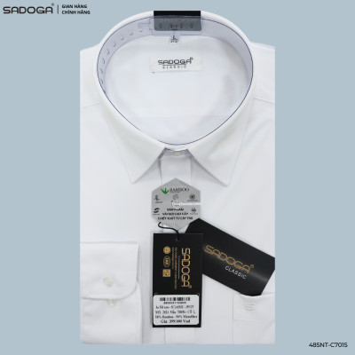 Áo Sơ Mi Nam Trắng Nhanh Khô, Chất Liệu Thoáng Mát Mềm Mịn T8056 
