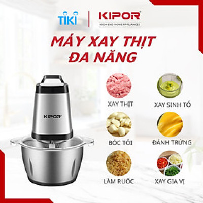 Máy xay thịt đa năng KIPOR KP-MC502 - Cối Inox 304, dung tích 2L, 4 lưỡi dao bằng thép (400W) - Hàng Chính Hãng