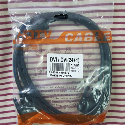 Cáp 2 đầu DVI dài 1 MÉT RƯỠI - Cáp DVI to DVI - Hàng chính hãng