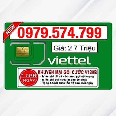 Sim Viettel số đẹp - Hàng chính hãng - 0979.574.799