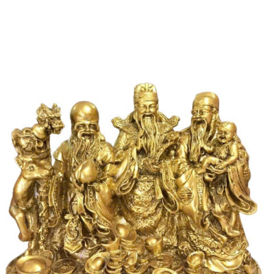 Tượng Phước Lộc Thọ chùm CTT6 26.7 x 12 x 21.5 cm mạ vàng hoặc màu xanh lựa chọn