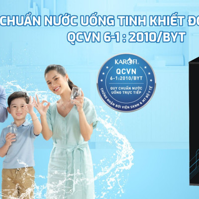 Máy lọc nước nóng nguội RO Mỹ 11 lõi Karofi KAH-D18 - Giao trước lắp sau miễn phí toàn quốc - Bảo hành 36 tháng - Hàng chính hãng