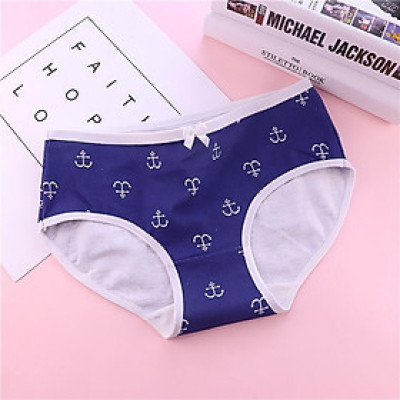 Quần Lót Cotton Thấm Hút Mồ Hôi Mid-Eo Lads Họa Tiết ( Mã WL10)