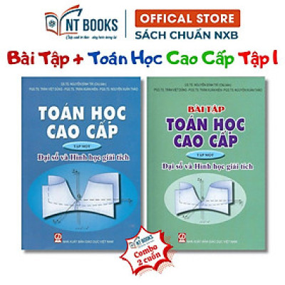 Sách - Combo Toán Học Cao Cấp - Bài Tập Toán Học Cao Cấp - Tập 1 (Đại Số Và Hình Học Giải Tích) - KHỔ TO - HV
