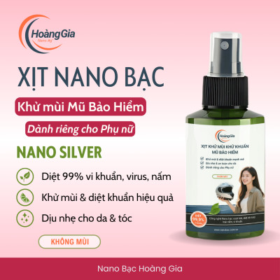 Xịt Khử Mùi Mũ Bảo Hiểm Nano Bạc Hoàng Gia Diệt Khuẩn Khử Mùi, Bảo Vệ Da Đầu & Tóc - 100ml