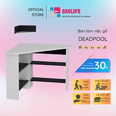 Bàn vi tính gỗ thiết kế tiện lợi SMLIFE Deadpool