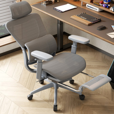 Office Furniture with Tilt Lock and Lumbar Support, Adjustable Arms, With Footrest. Nội thất văn phòng có khóa nghiêng và hỗ trợ thắt lưng, tay vịn có thể điều chỉnh, có chỗ để chân