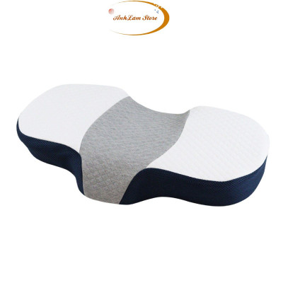 Gối cao su non công thái học Anh Lam Store chống đau vai gáy, ngủ ngáy, hỗ trợ ngủ nhanh - Thiết kế riêng biệt cho tư thế nằm ngửa và nằm nghiêng - Hàng chính hãng