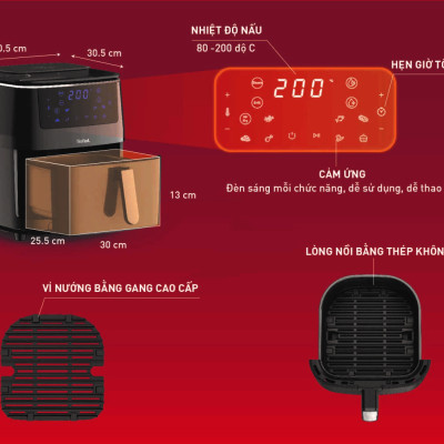 Combo Nồi chiên nướng và hấp 3 trong 1 Easy Fry & Steam FW201815 & Chảo chiên sâu lòng Tefal Natura B2266595 26cm - Hàng chính hãng