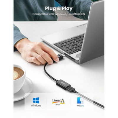 Ugreen UG70694MM137TK 25cm 4K 60HZ Bộ chuyển đổi DP displayport Male sang HD Female Adapter - HÀNG CHÍNH HÃNG