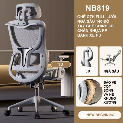 Office Furniture with Tilt Lock and Lumbar Support, Adjustable Arms, With Footrest. Nội thất văn phòng có khóa nghiêng và hỗ trợ thắt lưng, tay vịn có thể điều chỉnh, có chỗ để chân