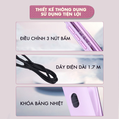 Máy duỗi tóc Kemei KM-3142 điều chỉnh 10 mức nhiệt sử dụng được cho mọi loại tóc - Hàng chính hãng