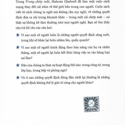 Trong Chớp Mắt: Cuốn Sách Chiến Lược Viết Về Sức Mạnh Của Việc Nghĩ Mà Không Cần Suy Nghĩ ;Tặng Sổ Tay Giá Trị (Khổ A6 Dày 200 Trang)