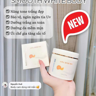 Kem Dưỡng Trắng Da Body Narci Natural Smooth White Body 200g hạn 2027